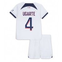 Koszulka piłkarska Paris Saint-Germain Manuel Ugarte #4 Strój wyjazdowy dla dzieci 2023-24 tanio Krótki Rękaw (+ Krótkie spodenki)